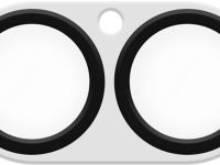 Защитное стекло Krutoff для объективов камеры Apple iPhone 17 с чёрным ободком