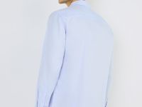 Рубашка из структурной ткани, Голубой