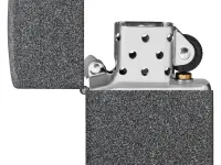 Зажигалка ZIPPO Logo с покрытием Iron Stone™, латунь/сталь, серая, матовая, 38x13x57 мм