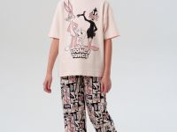 Комплект трикотажный для девочек: фуфайка (футболка), брюки