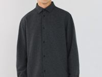 Рубашка из смесовой шерсти, Серый