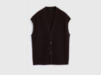 Вязаный жилет на пуговицах, Фиолетовый