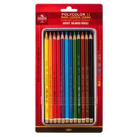 Набор карандашей цветные KOH-I-NOOR "Polycolor" 12 цветов, жесть, блистер, европодвес