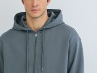 Толстовка на молнии с капюшоном, Серый