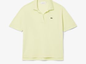 Женская рубашка-поло Lacoste из струящегося хлопка свободного кроя
