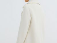 Короткое пальто из шерсти, Бежевый