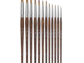 Кисть синтетика имитация соболь №6 круглая Sennelier "Precision" короткая ручка