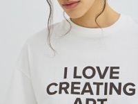 Футболка с принтом, Белый