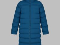 Утепленное пальто с капюшоном