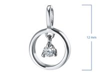 Подвеска из белого золота с бриллиантом э0901пд05170900