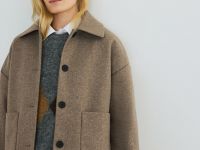 Куртка из пальтовой ткани, Бежевый