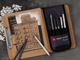 Пенал для графики Сонет 10х27 см на резинке