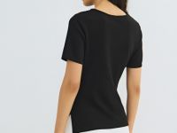 Футболка с драпировкой, Черный