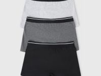 Трусы для мальчиков, 3 шт., Серый