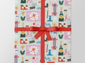 Упаковочная бумага "Праздничный стол" 70х100 см