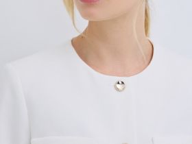 Однобортный укороченный жакет, Белый