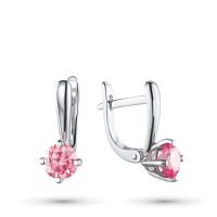 Серьги из белого золота э0912сг04200689_pink