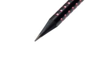 Карандаш чернографитный Faber-Castell "Sparkle Black" B, трехгранный, заточен., черный/розовый
