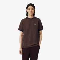 Мужская футболка из жаккардового трикотажа с монограммой Lacoste