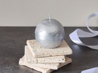 Свеча Пламя серебра/Fiamma Silver круглая II