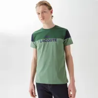 Мужская футболка Lacoste приталенного кроя с круглым вырезом