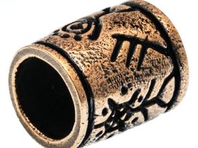 Бусина для темляка с Солнечными человечками, бронза