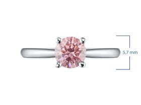 Классическое кольцо из белого золота э0912кц06200857_pink