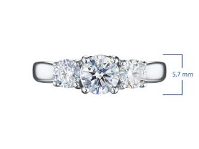 Классическое кольцо из белого золота э4712кц02187900_white