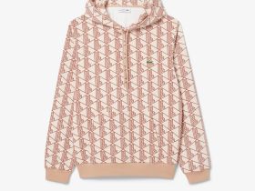 Мужская флисовая толстовка - худи Lacoste Monorgam