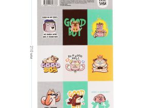Наклейки бумажные MESHU "Good boy", 12*21см, 9 наклеек