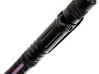 Тактическая ручка для выживания с фонариком 11 в 1, фиолетовая