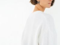 Джемпер из пряжи с ангорой, Белый