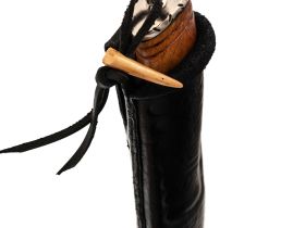 Авторский нож Сокол, сталь мозаичный дамаск, подарочная шкатулка