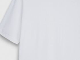 Вязаная футболка из пряжи с вискозой, Белый