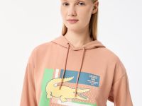 Женская короткая толстовка Lacoste с капюшоном