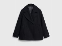 Короткое пальто из шерсти, Черный