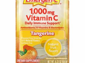Emergen-C, Витамин C, смесь ароматизированных газированных напитков, мандарин, 1000 мг, 30 пакетиков по 9,4 г (0,33 унции)