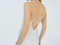 Платье на тонких бретелях, Белый