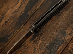 Складной нож CJRB Ria, сталь 12C27N, рукоять карбон