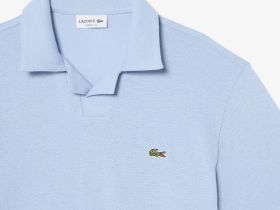 Мужское хлопковое поло Lacoste из смеси льна