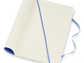 Записная книжка в линейку Moleskine "Classic Soft" Large 13х21 см 192 стр., обложка мягкая голубая г