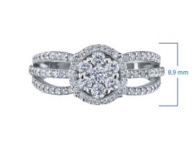 Кольцо из белого золота э4712кц06182700