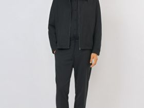 Бомбер из смесовой шерсти, Серый