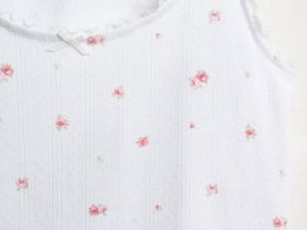 Майка пижамная из трикотажа пуантель, Белый