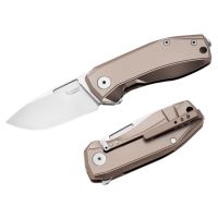 Складной нож LionSteel NANO, сталь MagnaCut, рукоять титан, бронзовый