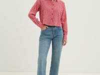 Рубашка свободного силуэта в клетку