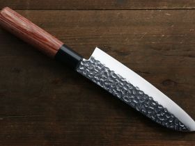 Нож шефа Сантоку Kanetsune, сталь DSR1K6, рукоять pakka wood