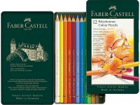 Набор карандашей цветных Faber-castell "Polychromos" 12 шт проф-ные в металле
