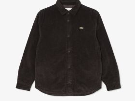 Мужская вельветовая утепленная рубашка Lacoste