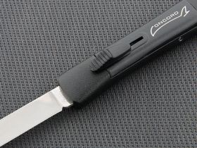 Автоматический складной нож Fox Concord, сталь 420НС, премиальный выкидной нож, рукоять алюминий черный